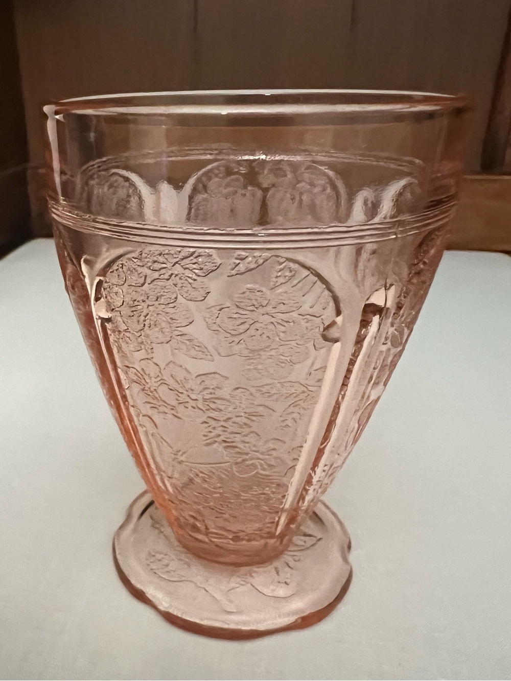 4 piece Vintage Depression Glass Pink Jeanette Cherry Blossom pattern - Picture 3 of 6
